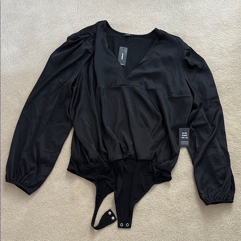 Express Black Long Sleeve Bodysuit